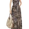 Tibi Swirl Paisley Printed Silkchiffon Maxi Dress in Black - Lyst