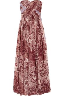 Tibi Swirl Paisley Printed Silk Chiffon Maxi Dress - Lyst