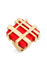 Tory Burch Gingham Cocktail Ring