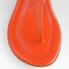 Tory Burch Robinson Leather Slingback Thong Wedge Sandals in Orange (luggage) - Lyst