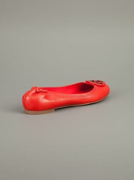 tory burch red patent flats