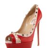 Valentino Rockstud Platform Pump, Red/poudre in Red - Lyst