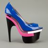 Versace Peep Toe Shoe in Blue - Lyst