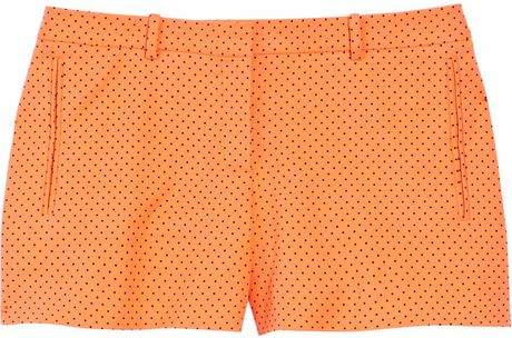 Versace Polkadot Stretchcotton Micro Shorts in Orange - Lyst