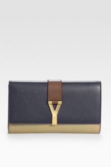 Yves Saint Laurent Ysl Chyc Colorblocked Clutch - Lyst