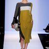 Bcbgmaxazria Fall 2012 Sheer Side Split Midi Dress in Green (green, grey) - Lyst