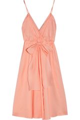 Jil Sander Zenith Bow-front Cotton-organdy Dress