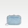 Judith Leiber Beaded Crystal Clutch in Blue (silver) - Lyst