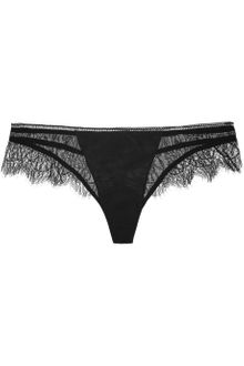 Kiki De Montparnasse By Julia Restoin Roitfeld Chantilly Lace and Charmeuse Thong - Lyst