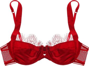 Kiki De Montparnasse By Julia Restoin Roitfeld Chantilly Lace and Satin Bra - Lyst