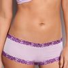 Natori Lace Trim Boyshorts in Purple (lilac rose) - Lyst