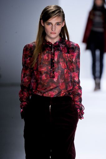 Richard Chai Fall 2012 Floral Print Blouse - Lyst
