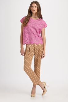 Robert Rodriguez Silk Polka Dot Trousers - Lyst
