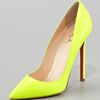 Christian Louboutin Pigalle Neon Pump in Yellow - Lyst