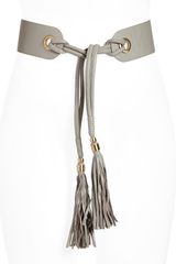 Diane Von Furstenberg Light Grey Julie Belt