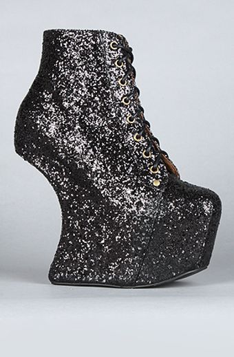  The Night Lita Shoe in Black Glitter (exclusive) 