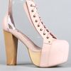 Jeffrey Campbell The Cleata Shoe in Nude Clear in Beige (nude) - Lyst