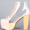 Jeffrey Campbell The Cleata Shoe in Nude Clear in Beige (nude) - Lyst