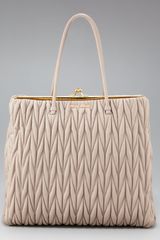Miu Miu Matelasse Frame Tote