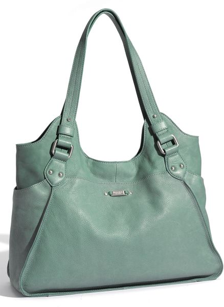 Perlina Claire Leather Tote in Blue (seafoam) - Lyst