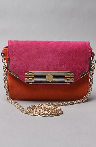 Sam Edelman The Andy Pouchette In Orange And Pink Suede in Pink (orange) - Lyst