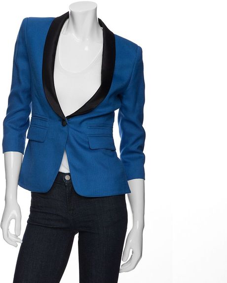 Smythe Preorder Colorblock Blazer in Blue (cobalt) - Lyst