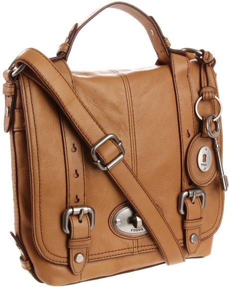 Fossil Maddox Organizer Flap Cross Body in Brown (camel) - Lyst