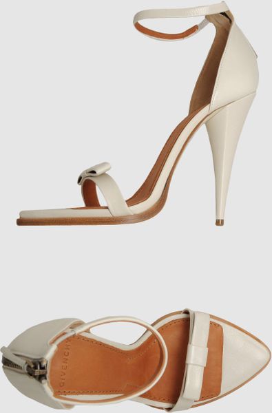 Givenchy High-Heeled Sandals in White | Lyst