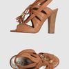 Guess Highheeled Sandals in Brown - Lyst