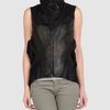 Rick Owens Leather Outerwear in Black - Lyst