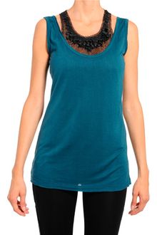 Amen Embroidered Lace and Jersey Top - Lyst