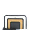 Anya Hindmarch Tricolour Straw Clutch Bag in Beige (black) - Lyst
