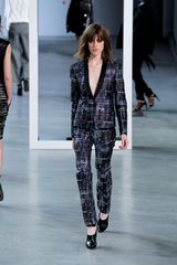 Derek Lam Fall 2012 Metallic Fine Check Print Suit Jacket 