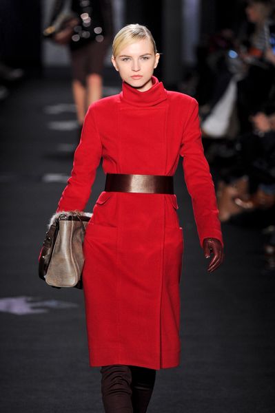 Diane Von Furstenberg Fall 2012 Red Long Sleeve Turtleneck Dress in Red - Lyst