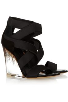 Donna Karan New York Elasticated Strappy Perspex Wedge Sandals - Lyst