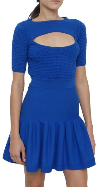 McQ by Alexander McQueen Knitted Dress with Cut-out - Lyst