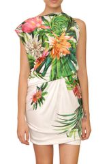 MSGM Printed Dress With Draping