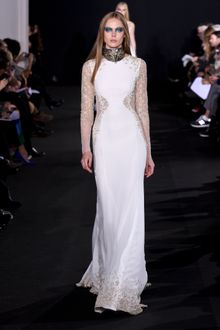 Prabal Gurung Fall 2012 White Gown Embroided in Gold Lamé  - Lyst