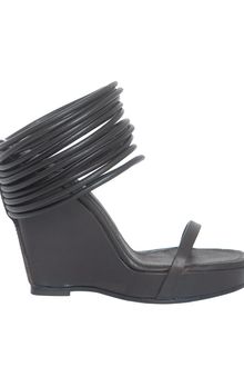 Rick Owens Ringed Ankle-wrap Wedge Sandal - Lyst