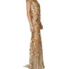 Roberto Cavalli Tulle Mermaid Dress with Golden Sequins Embrodery in Beige (mermaid) - Lyst