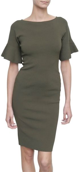  Bell Sleeved Stretch Dress 