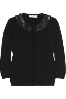 Valentino Roma Embellished Wool Cardigan - Lyst