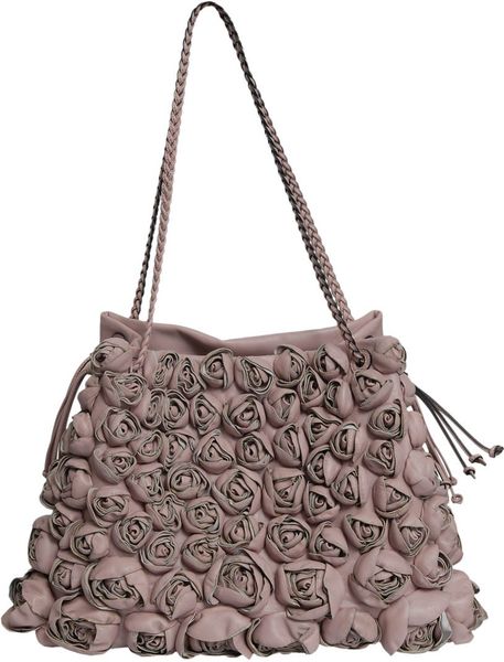 Valentino Tote Bag with Leather Roses in Gray - Lyst