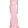 Versace One Shoulder Long Dress with Slit in Pink - Lyst