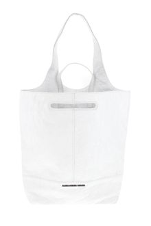 Alexander Wang Open Alpha Tote in White Crumpled Lamb Leather - Lyst