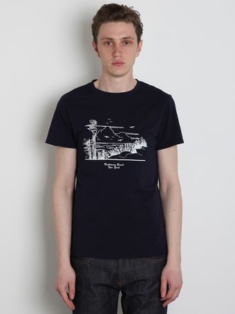  Beach Print T-shirt 