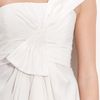 Bcbgmaxazria Drape Front One Shoulder Satin Dress in White - Lyst