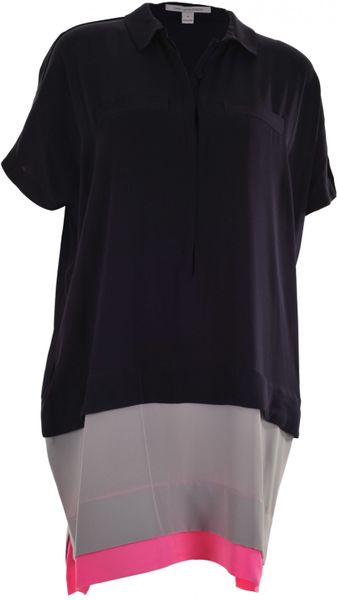 Diane Von Furstenberg Hatsu Dress in Blue (midnight) - Lyst