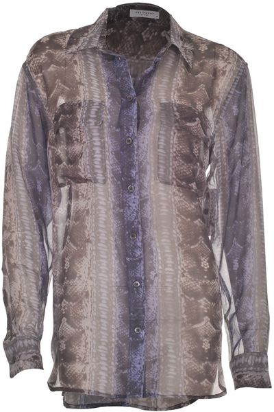 Equipment Signature Ombre Python Shirt in Blue (navy) - Lyst