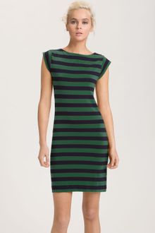 French Connection Stripe Cap Sleeve Knit Dress - Lyst